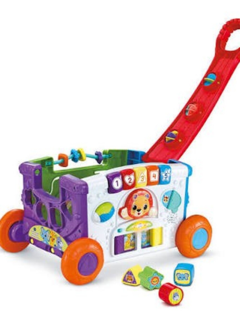 Fisher-Price Multi-Activity Push Walker - Red, Blue, Orange